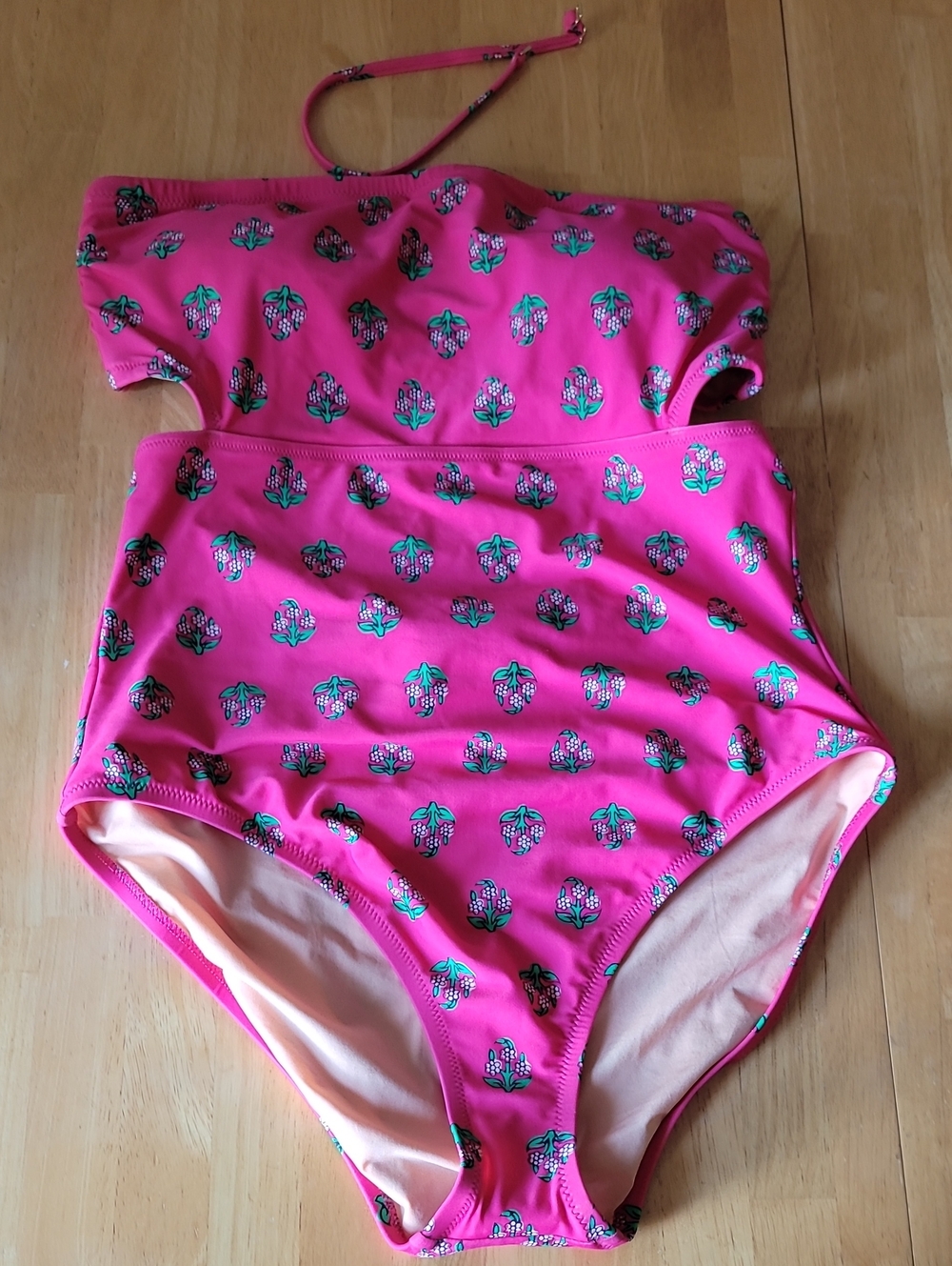 J. Crew Printed cutout one-piece swimsuit